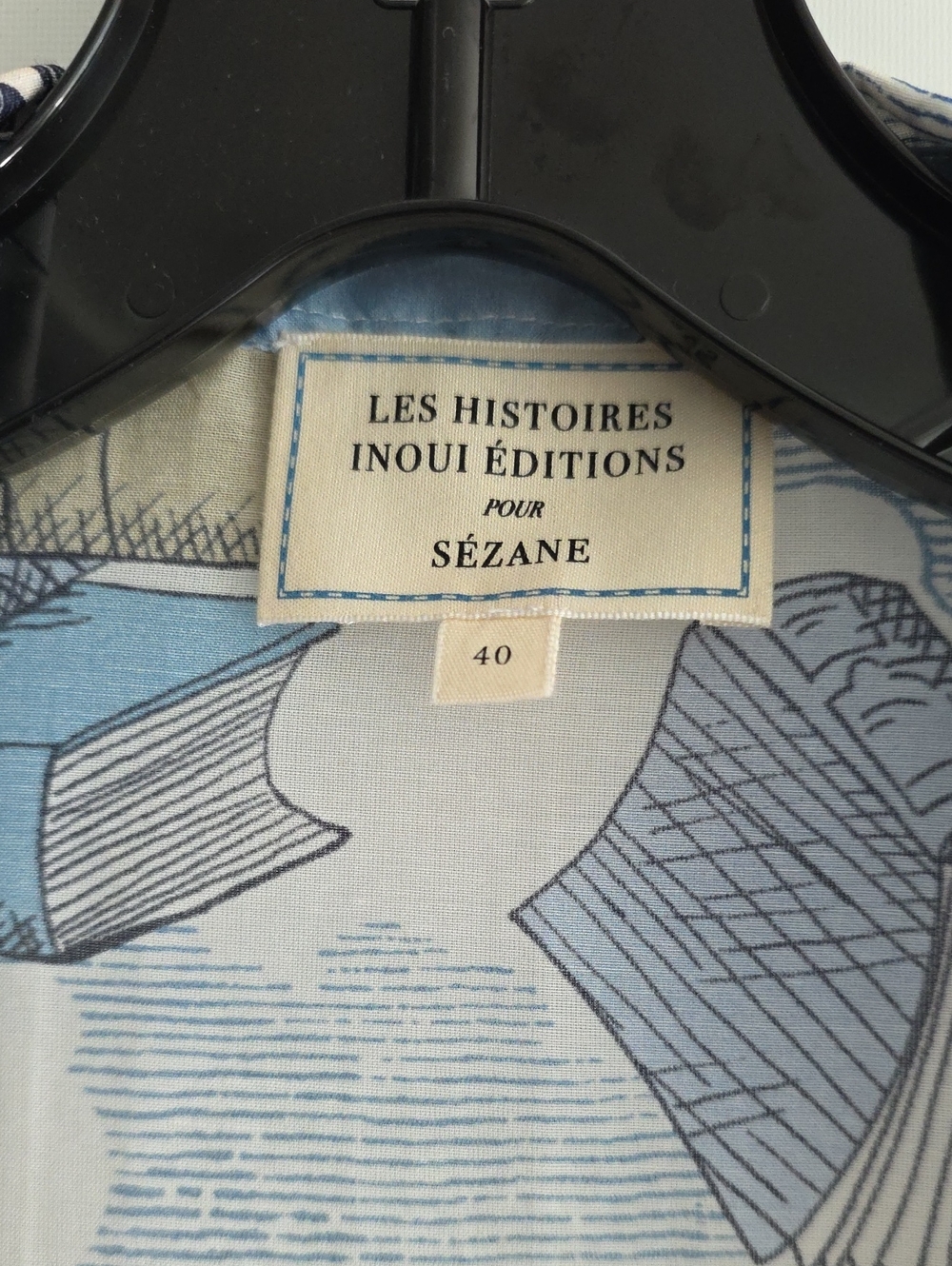 Les Histoires Inoui Editions Pour Sezane Pierro Shirt Cotton Silk Book Pattern - Picture 4 of 9